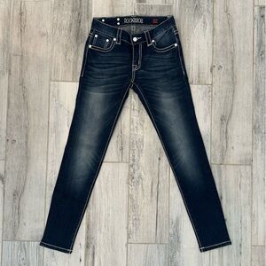 Rock & Roll Cowgirl Blue Denim Straight Leg Jeans